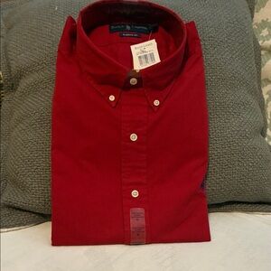 Ralph Lauren Men's Bold Red Button Down Shirt